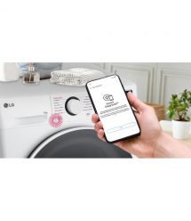 LG Стиральная машина фронтальная, 10кг, 1400, A, 57см, дисплей, пар, инвертор, белый