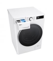 LG Стиральная машина фронтальная, 10кг, 1400, A, 57см, дисплей, пар, инвертор, белый