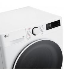 LG Стиральная машина фронтальная, 10кг, 1400, A, 57см, дисплей, пар, инвертор, белый