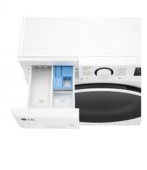 LG Стиральная машина фронтальная, 10кг, 1400, A, 57см, дисплей, пар, инвертор, белый