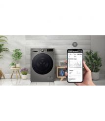 LG Стиральная машина фронтальная, 11кг, 1400, A, 57см, дисплей, пар, инвертор, серебристый