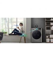 LG Стиральная машина фронтальная, 11кг, 1400, A, 57см, дисплей, пар, инвертор, серебристый