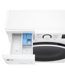 LG Стиральная машина фронтальная, 8кг, 1200, A, 48см, дисплей, пар, инвертор, белый