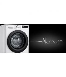 LG Стиральная машина фронтальная, 8кг, 1200, A, 48см, дисплей, пар, инвертор, белый