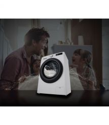 LG Стиральная машина фронтальная, 8кг, 1200, A, 48см, дисплей, пар, инвертор, белый
