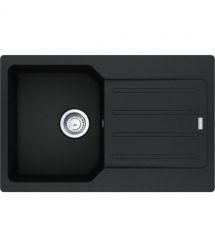 Franke Мойка кухонная City, фрагранит, прямоугольник, с крылом, 780х500х190мм, чаша - 1, врезная, оборотная, UCG 611-78, оникс