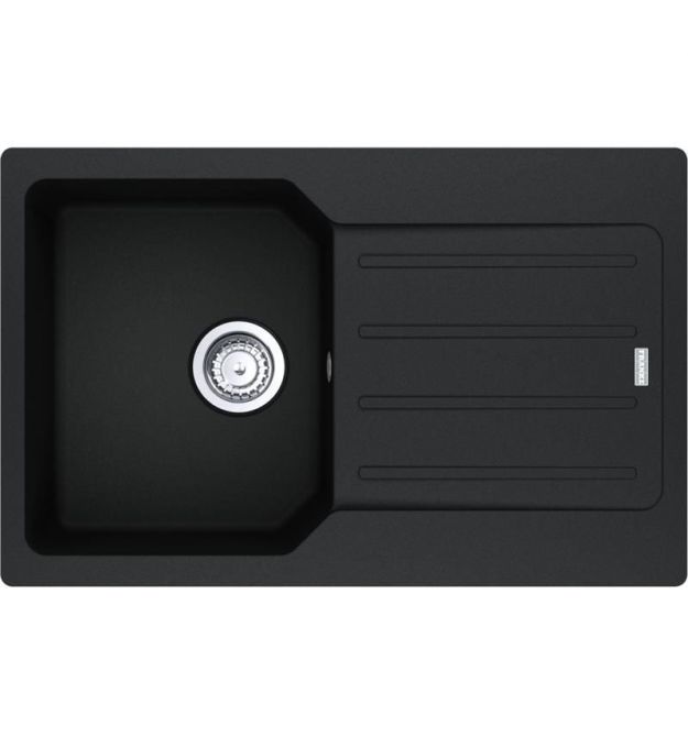 Franke Мойка кухонная City, фрагранит, прямоугольник, с крылом, 780х500х190мм, чаша - 1, врезная, оборотная, UCG 611-78, оникс