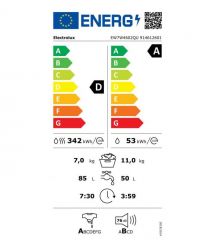 Electrolux Electrolux washer-dryer front load, 11(7)kg, 1600, D, 64cm, display, steam, invertor, universaldose, white