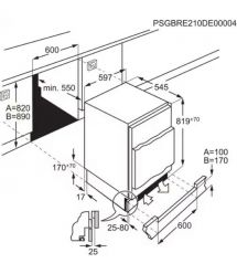 Electrolux Electrolux ref built-in with top freezer, 82x60x55, ref-93l, freez.-16l, 1door, E, ST, white