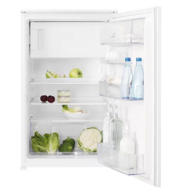 Electrolux Electrolux ref built-in with top freezer, 87.3x55x55, ref-109l, freez.-14l, 1door, E, ST, white