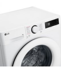 LG Стиральная машина фронтальная, 8кг, 1200, A, 48см, дисплей, пар, инвертор, белый