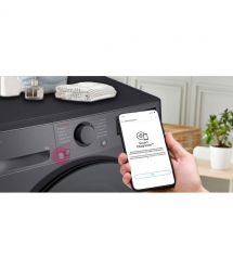 LG Стиральная машина фронтальная, 9кг, 1200, A, 48см, дисплей, пар, инвертор, черный