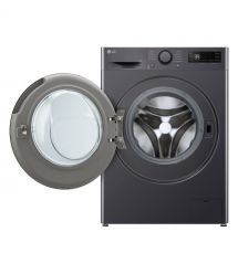LG Стиральная машина фронтальная, 9кг, 1200, A, 48см, дисплей, пар, инвертор, черный