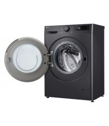 LG Стиральная машина фронтальная, 9кг, 1200, A, 48см, дисплей, пар, инвертор, черный