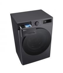 LG Стиральная машина фронтальная, 9кг, 1200, A, 48см, дисплей, пар, инвертор, черный