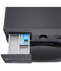 LG Стиральная машина фронтальная, 9кг, 1200, A, 48см, дисплей, пар, инвертор, черный