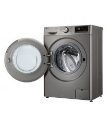 LG Стиральная машина фронтальная, 9кг, 1200, A, 48см, дисплей, пар, инвертор, серебристый