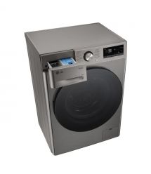 LG Стиральная машина фронтальная, 9кг, 1200, A, 48см, дисплей, пар, инвертор, серебристый