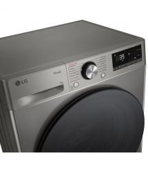 LG Стиральная машина фронтальная, 9кг, 1200, A, 48см, дисплей, пар, инвертор, серебристый