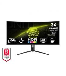 MSI Монітор MSI 34" MAG 342CQR-E2 2xHDMI, DP, Audio, VA, 3440x1440, 21:9, 180Hz, 1ms, sRGB 119%, CURVED, FreeSync, HAS