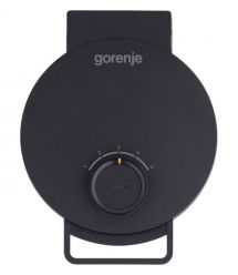 Gorenje Мини-гриль 1000Вт, алюминий, пластина д/вафель, корпус-металл, черный