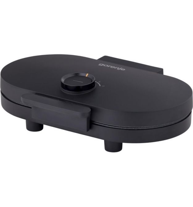 Gorenje Мини-гриль 1200Вт, алюминий, пластина д/вафель, корпус-металл, черный