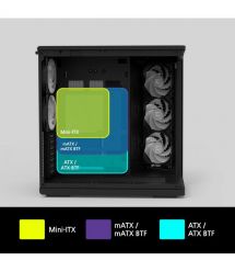 Zalman Корпус P60 без БП, 2xUSB3.0, 1x Type C, 3x120мм ARGB Reverse, 2x120мм ARGB, VGA 435мм, LCS ready, Curved