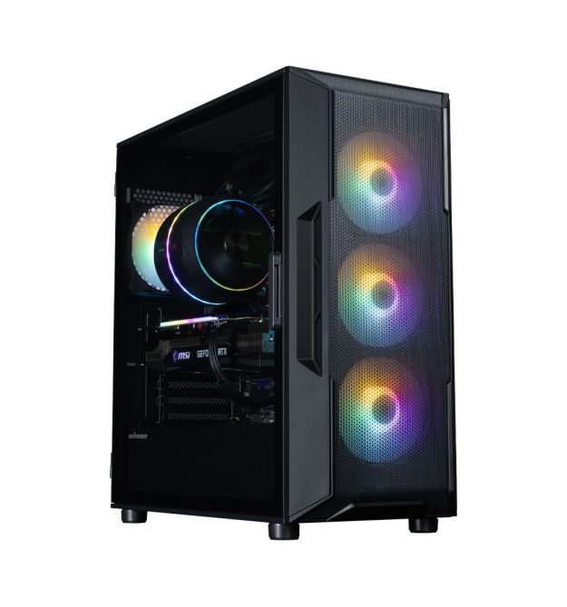 Zalman Корпус I3 Neo V2 без БП 2xUSB3.0, 1x Type C, 4x120мм RGB, VGA 400мм, LCS ready, TG Side Panel, ATX, чёрный