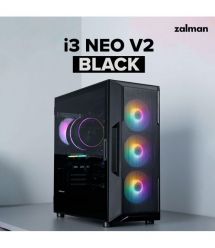 Zalman Корпус I3 Neo V2 без БП 2xUSB3.0, 1x Type C, 4x120мм RGB, VGA 400мм, LCS ready, TG Side Panel, ATX, чёрный