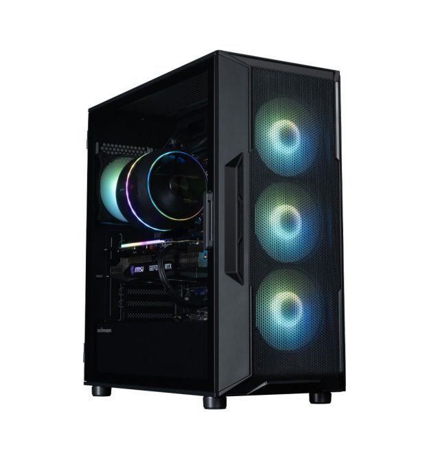 Zalman Корпус I3 Neo ARGB V2 без БП, 2xUSB3.0, 1x Type C, 4x120мм ARGB, VGA 355мм, LCS ready, TG Side Panel, ATX, чёрный