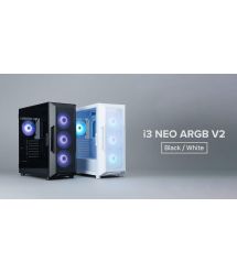 Zalman Корпус I3 Neo ARGB V2 без БП, 2xUSB3.0, 1x Type C, 4x120мм ARGB, VGA 355мм, LCS ready, TG Side Panel, ATX, чёрный