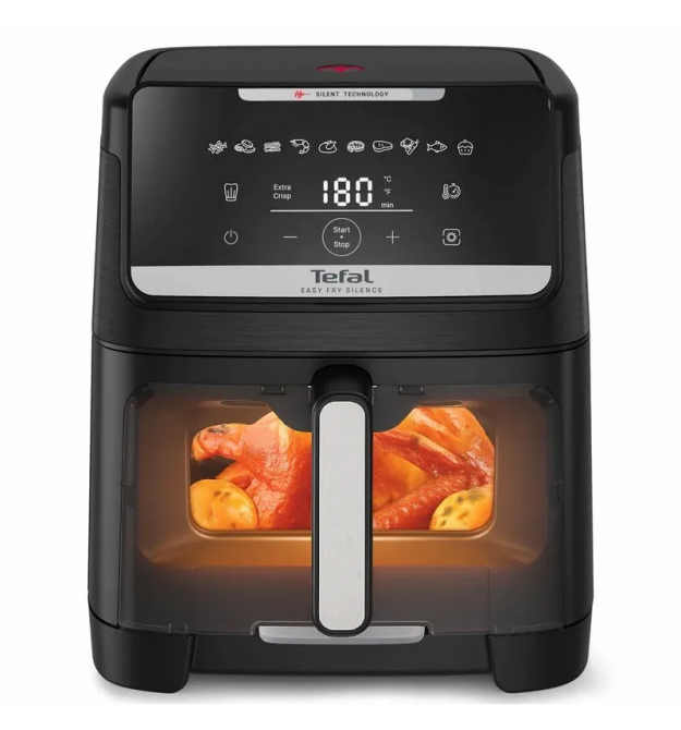Tefal Tefal air fryer Easy Fry Silence XXL, 1800W, bowl-7l, sensor control, plastic, black