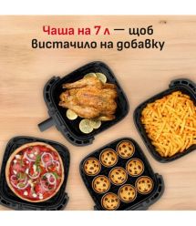 Tefal Tefal air fryer Easy Fry Silence XXL, 1800W, bowl-7l, sensor control, plastic, black