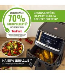 Tefal Tefal air fryer Easy Fry Silence XXL, 1800W, bowl-7l, sensor control, plastic, black