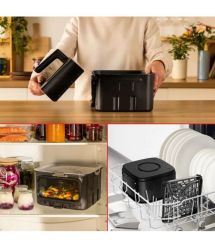 Tefal Tefal air fryer Easy Fry Silence XXL, 1800W, bowl-7l, sensor control, plastic, black