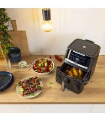 Tefal Tefal air fryer Easy Fry Silence XXL, 1800W, bowl-7l, sensor control, plastic, black
