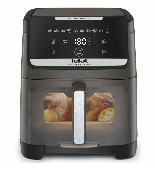 Tefal Tefal air fryer Easy Fry Silence XXL, 1800W, bowl-7l, sensor control, plastic, grey