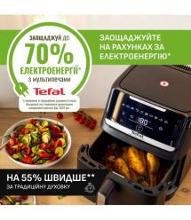 Tefal Tefal air fryer Easy Fry Silence XXL, 1800W, bowl-7l, sensor control, plastic, black