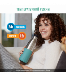 Tefal Tefal Bludrop Soft Touch Thermo Bottle, 700ml, stainless steel, green