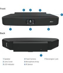 AVER Система видеоконференцсвязи VB150, 5x Zoom, 4K, 3х Uni-mic, радиус действия 5 м, динамик 6 Вт, черный