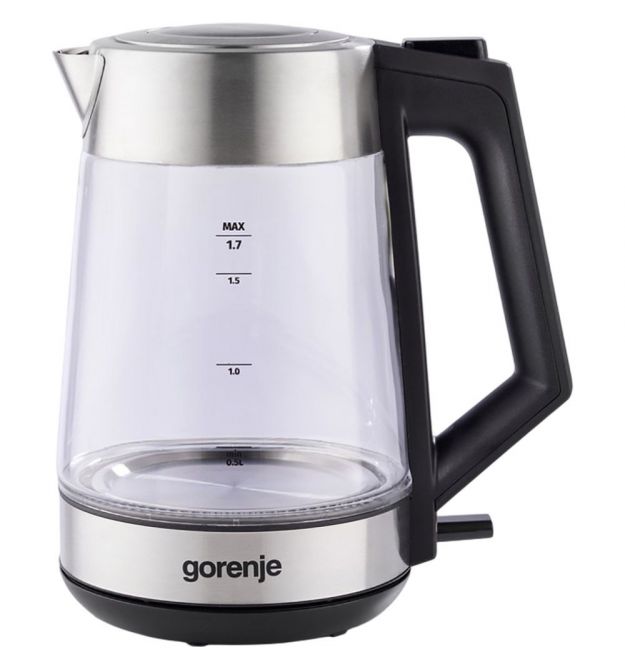 Gorenje Электрочайник 1,7 л, 2200 Вт, strix control, стекло, нерж