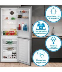 Indesit Холодильник с нижн. мороз., 173.6x60х65.2, холод.отд.-209л, мороз.отд.-113л, 2дв., А+, ST, серебристый