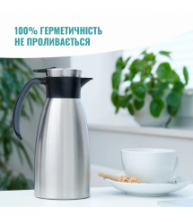 Tefal Tefal Soft Grip Vacuum Jug, 1.5L, stainless steel, plastic, black