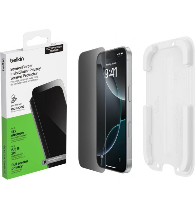 Belkin Захисне скло Belkin для iPhone 17 Pro, Privacy TemperedGlass (1 Pack)