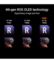 ASUS Монітор Asus 26.5" ROG Swift PG27UCDM 2xHDMI, DP, USB-C, 3xUSB, QD-OLED, 3840x2160, 240Hz, 0.03ms, DCI-P3 99%, FreeS