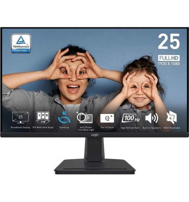 MSI Монітор MSI 24.5" PRO MP251 D-Sub, HDMI, MM, IPS, 100Hz, 4ms, sRGB 101%