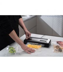 ARDESTO Вакууматор для пакетов та рулонов, 110Вт, 28см, электронное, + 1 рулон, пластик+нерж., серебристый