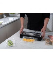 ARDESTO Вакууматор для пакетов та рулонов, 110Вт, 28см, электронное, + 1 рулон, пластик+нерж., серебристый