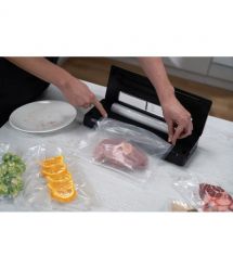 ARDESTO Вакууматор для пакетов та рулонов, 110Вт, 28см, электронное, + 1 рулон, пластик+нерж., серебристый