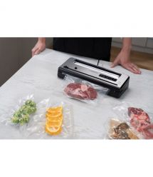 ARDESTO Вакууматор для пакетов та рулонов, 110Вт, 28см, электронное, + 1 рулон, пластик+нерж., серебристый